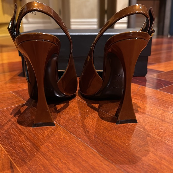 Saint Laurent women’s Dune Slingback Pump size 40 color burnished wood - Picture 7 of 12
